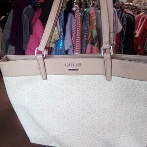 GUESS Beige Tote Bag